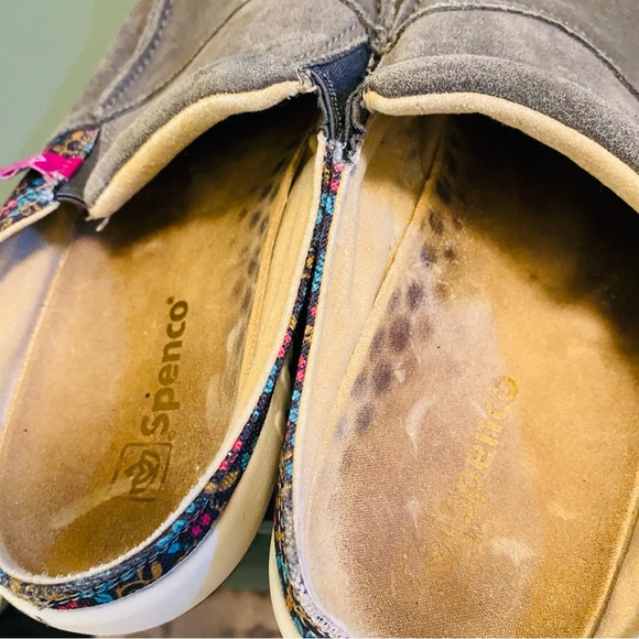 Spenco Siesta Via Slides Clogs Gray Floral Slip On Shoes Womens 7 - Picture 8 of 9